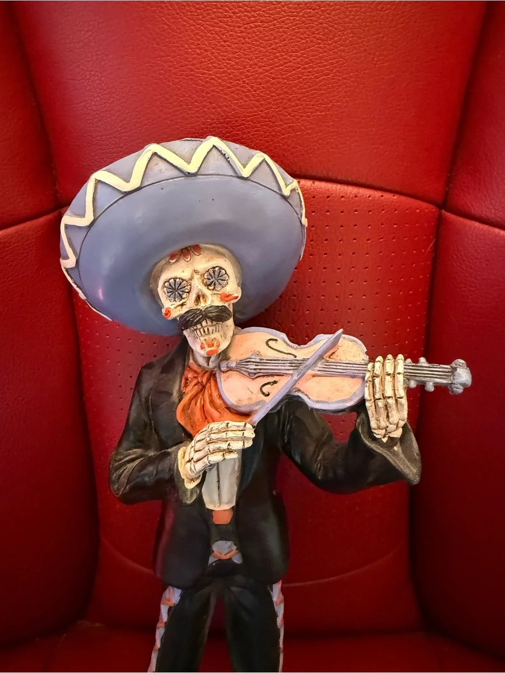 Day of the Dead Skeleton Mariachi & Dancer Figurine Set